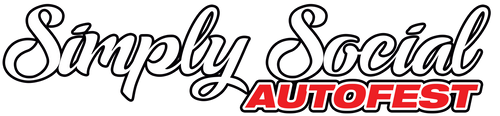 Logo for 'Simply Social Autofest' with a stylized text design.